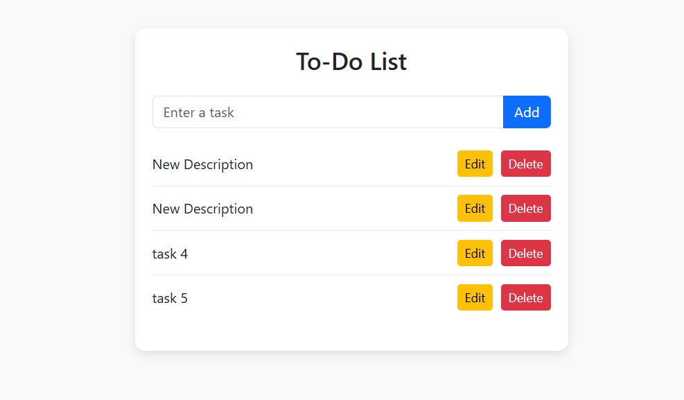 ToDOList Full-Stack Project